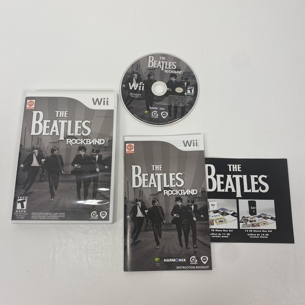 The Beatles Rock Band (Nintendo Wii, 2009) Complete Tested